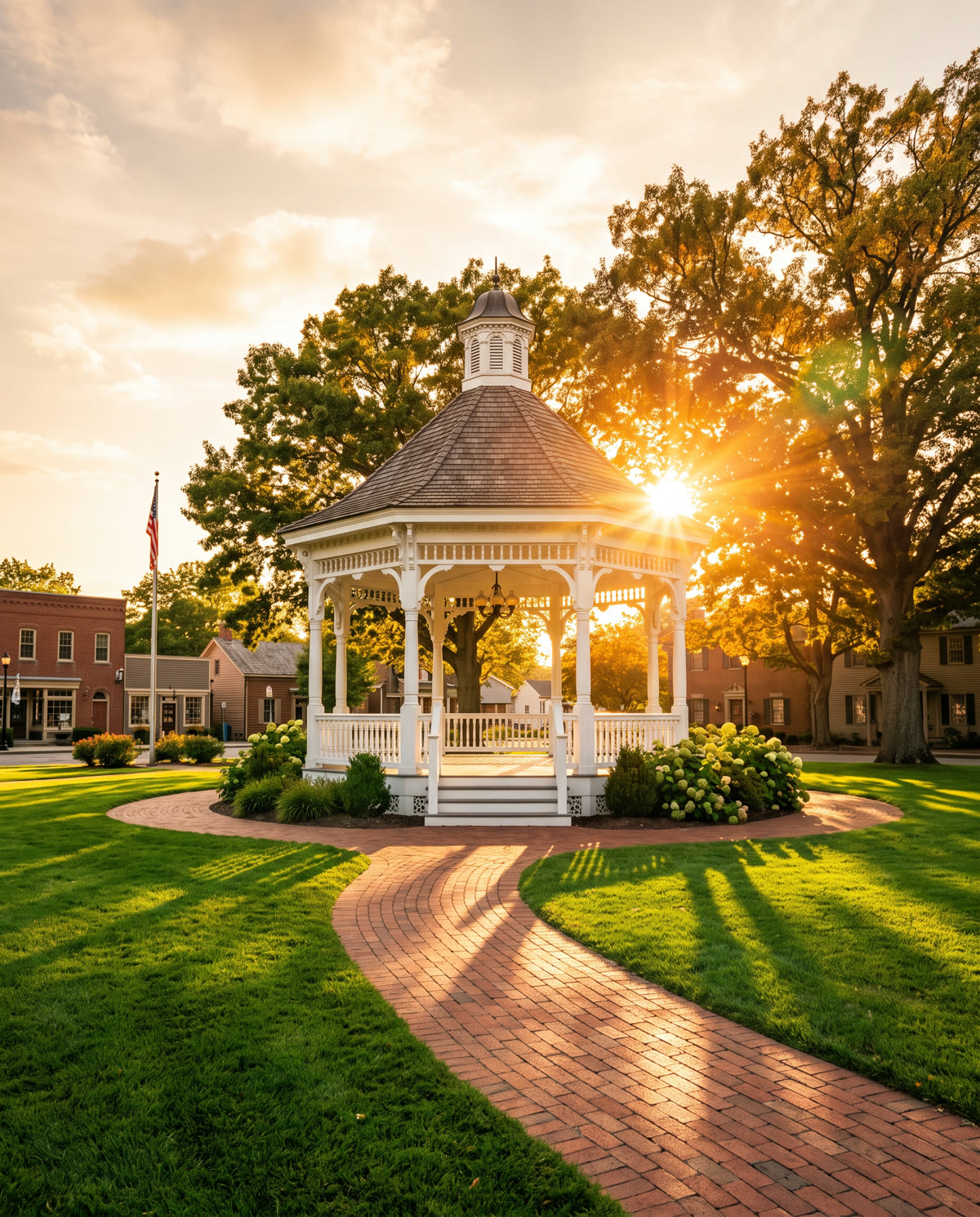 The gazebo on the town square